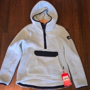 North face women’s Sherpa quarter zip hoodie